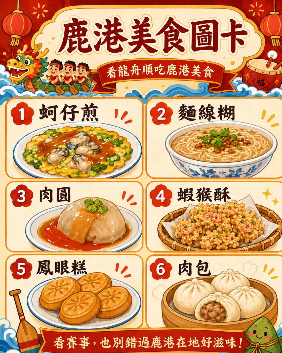鹿港美食圖卡