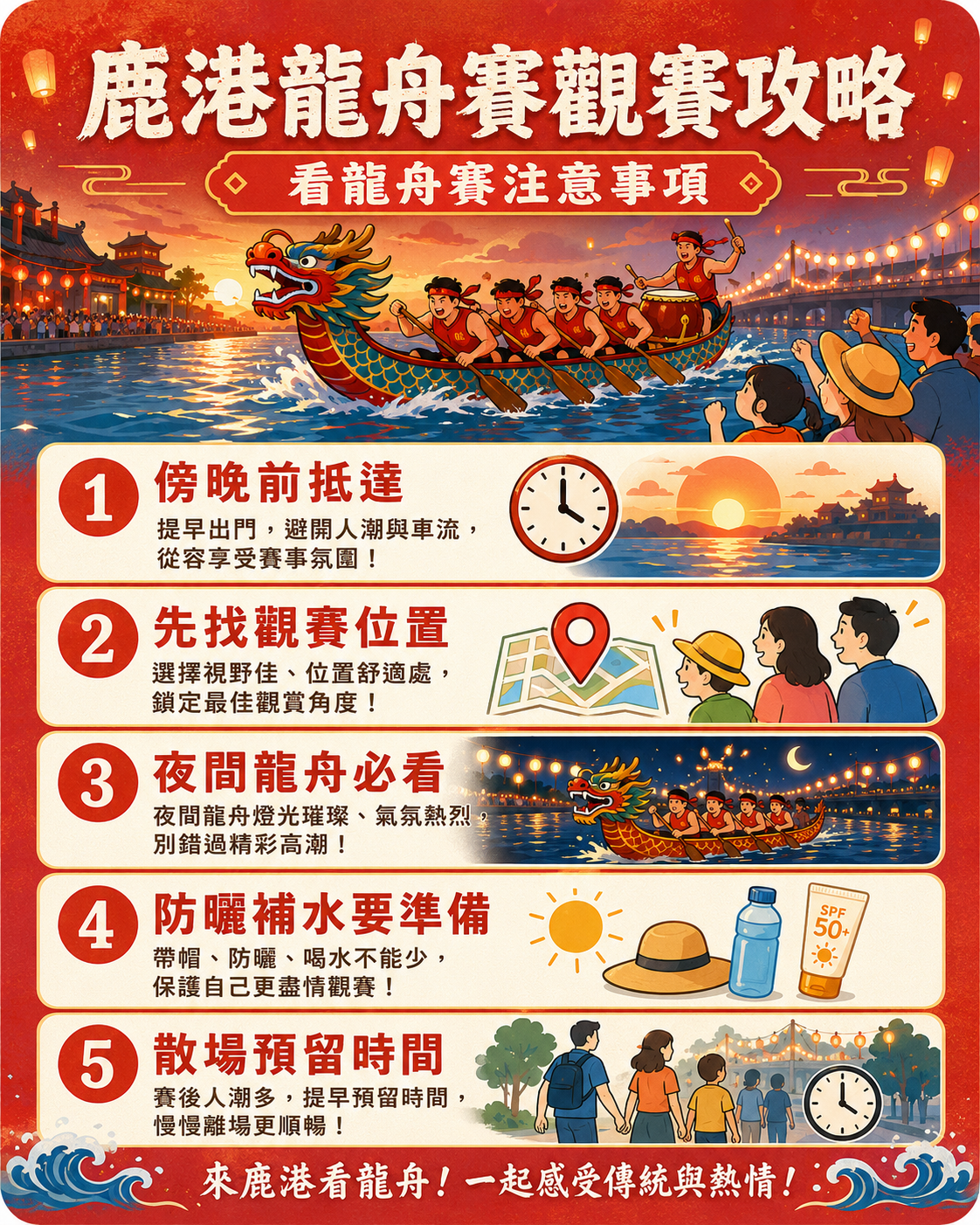 鹿港龍舟賽觀賽攻略