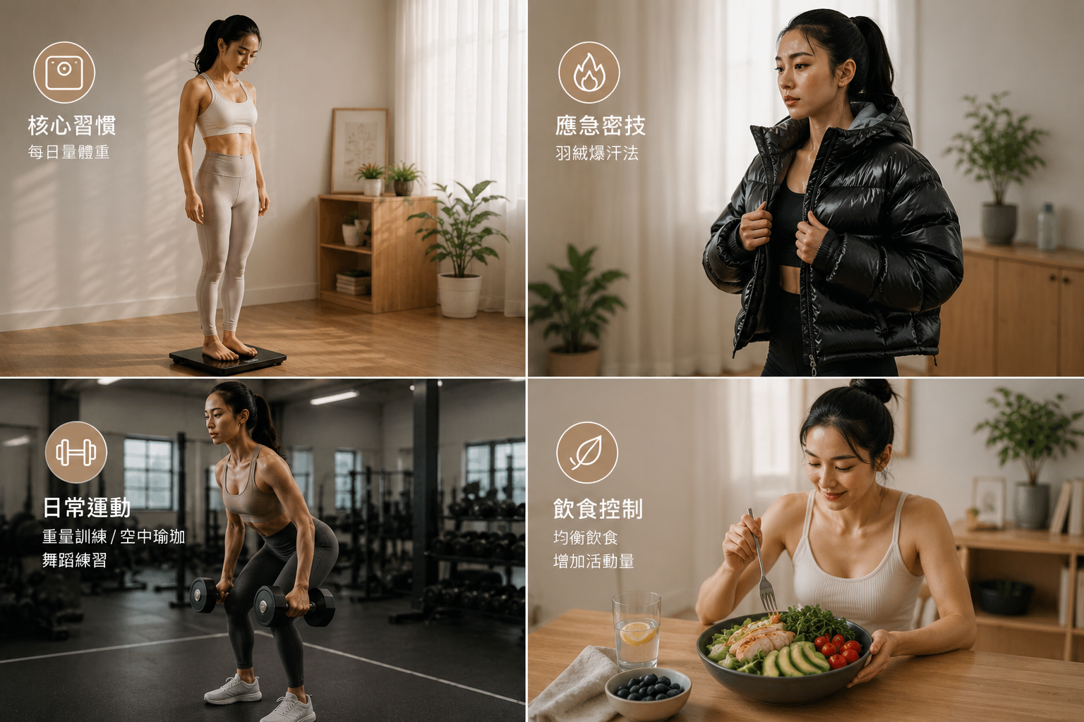 Karina體態管理習慣4步驟
